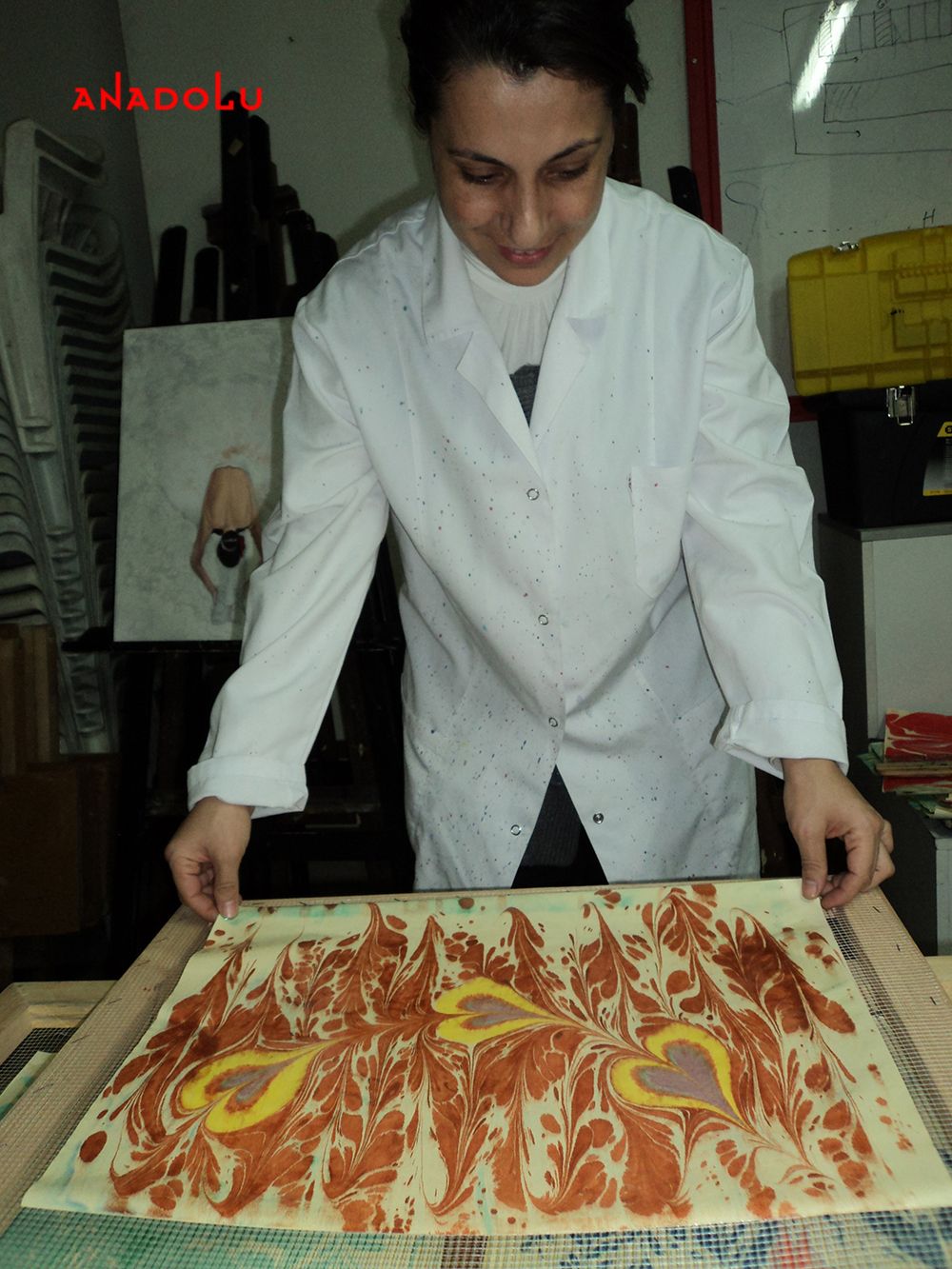 Çukurovada Yetişkinlerle Ebru Sanatı Dersleri