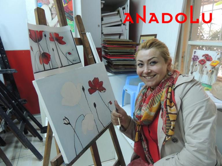 Yağlı boya Çiçek Çizimleri Çukurovada