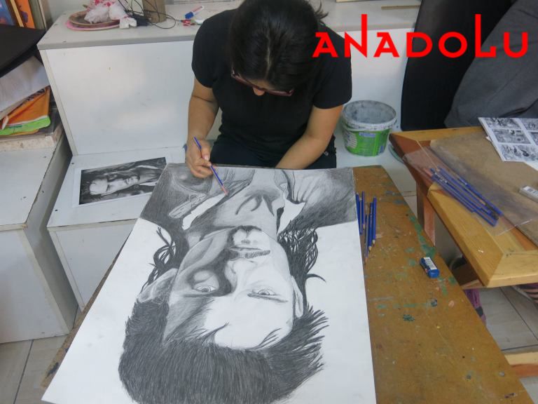 Karakalem Erkek Potre Çalışmaları Çukurovada